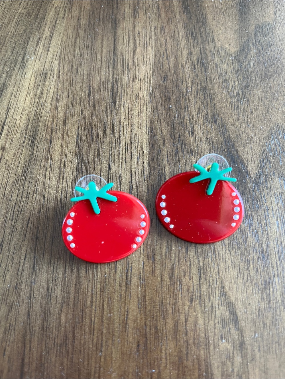 Red Tomato Stud Earrings
